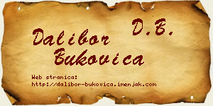 Dalibor Bukovica vizit kartica